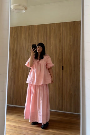 Celine Blouse in Flora Pink
