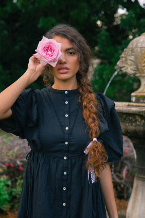 Rumi Mini Dress in Midnight Noir