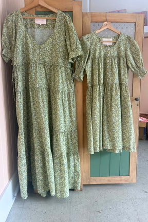 Holly Mini Dress in Garden Green- Pre order