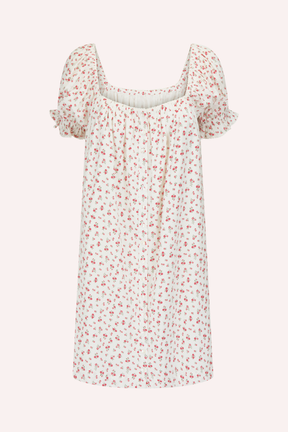 Naya Mini dress in Red Rosebud Flower