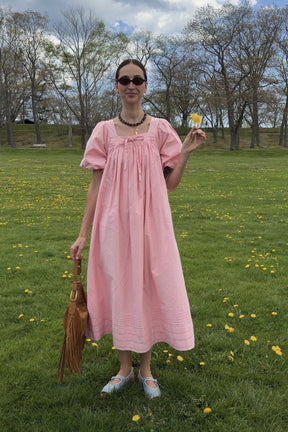 Celine Midi Dress in Flora Pink