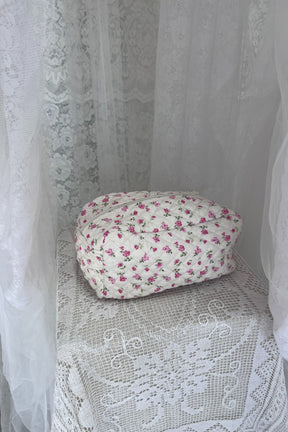 Quilted Makeup Bag in Rose Bloom