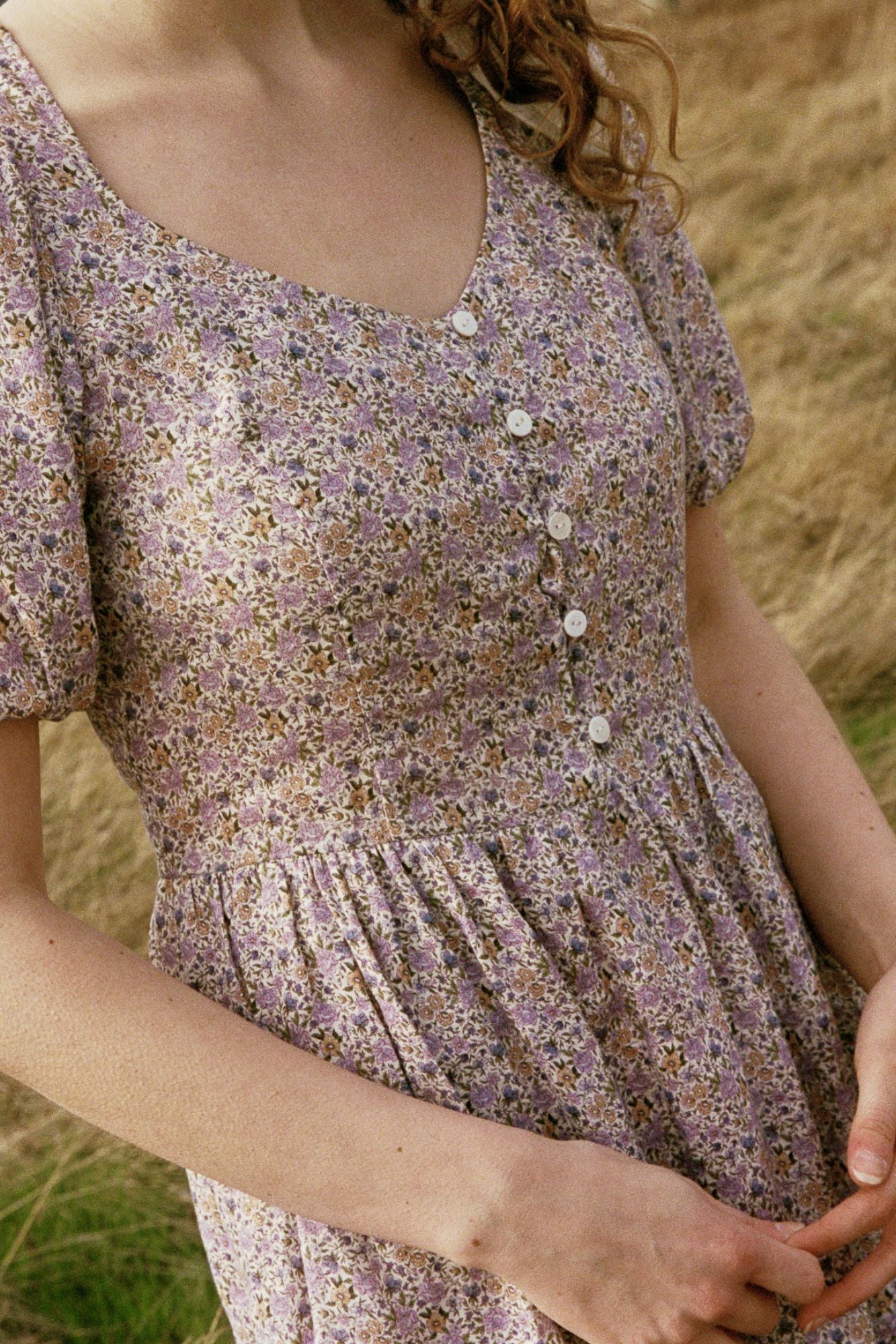 Frida Mini Dress in Piper Lavender